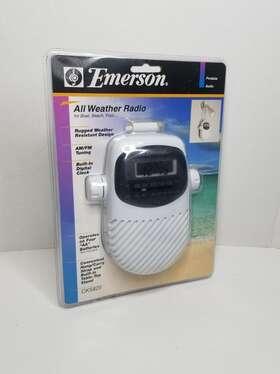Ck5825v Emerson All Weather Am/fm Radio Ck5825 For Shower Boat Beach Pool