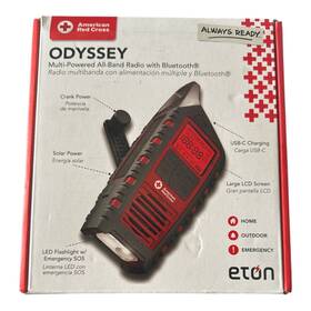 Eton 750254811821 Odyssey Multi-powered All-band Bluetooth Emergency Radio With Rds Red