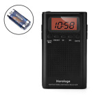 H-198s Fba Horologe Am Fm Pocket Radio Portable Alarm Clock 041898536684
