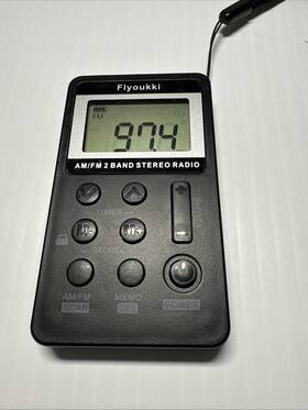 Flyoukki 663751654733 Pocket Small Radio By Personal Mini Am Fm Portable Digital Tuning