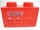 Lg11000 Fm Alarm Portable Red Clock Radio Lego Brick