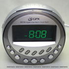 Cr4004dt Fm Clock Display Dual Radio Alarm Gpx Sounds Led Nature Green