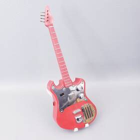 Lf-390 Franklin Creative Products Vintage Transistor Radio Red Electric Guitar With Stand