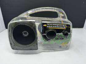 Sef-c0114243 Freeplay Self Powered Am/fm Radio Solar Power Crank Clear Transparent Works
