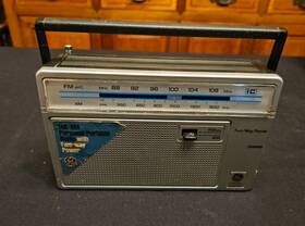 7-26658 Ge 7-22658 Vtg General Electric Am Fm Two-way Power Portable Radio Ac/dc Works