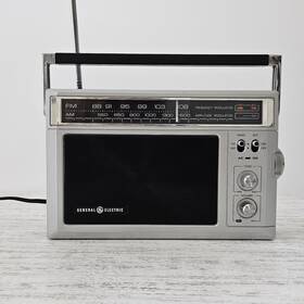 7-2850a Ge 7-285ob Vintage General Electric Am Fm Dual Power Radio Working Condition