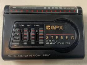A2833 Gpx Read Tested Works Vintage Gran Prix Stereo Fm/am Radio With Equalizer