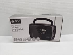 R353b Gpx Portable Am Fm Shortwave Radio Digital Clock New In Box Vintage Style
