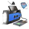 Gr-090pb Emergency Weather Flashlight Radio Newest Crank Solar Noaa With Blue