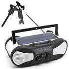 Gr001w Emergency Weather Radios Solar Portable With Crank Charge 663577056445