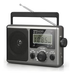X002nvcll1 Greadio T26 Am/fm/sw 3 Band Receiver Portable Lcd Display Short Wave Radio