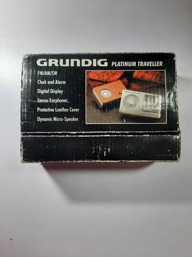 13462 Grundig Vtg Platinum Traveller Am/fm Silver Radio With Cover In Box - Tested 13462 Grundig Vtg Platinum Traveller Am/fm Silver Radio With Cover In Box - Tested