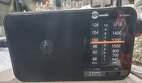 2600bk Hdi Audio Home Vintage Portable Am/fm Desktop Radio Battery Operated Or Ac Pow