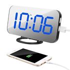 Hm-ht-blueviolet Tissa Upgraded Alarm Clock With Dual Usb Port And Charger