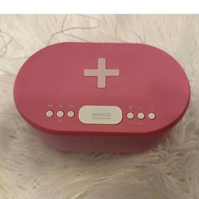I-box 79239pi I-box Dawn Bedside Alarm Clock Radio Wireless Charging Bluetooth Pink