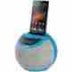 Icb103bu Ilive Electronics Round Bluetooth Clock Radio W Cradle Blue 047323101038
