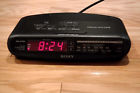 Icp-c370 Sony Dream Machine Alarm Clock Radio Red Display Works Well