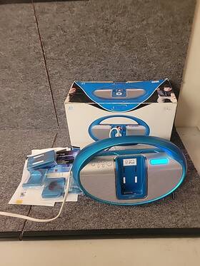 Ilive 047323238062 Ib3 Am/fm Radio Portable Dock For Ipod Blue Ibr2807dpblu No
