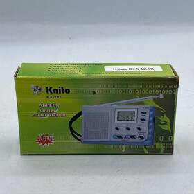 Kaito Ka-208 Am/fm Mini Clock Radio Alarm 2 Band Digital Receiver With Box And Manual