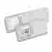 Kt5773wh Ps5773as Perfect Solutions Digital Calendar Clock And Light-up Magnifier White Silver