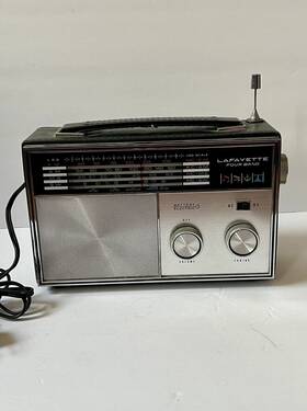 0179l Lafayette Vintage Portable Radio Am/fm/sw/mb Solid State 4 Bands Ac/dc #0179l