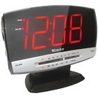 80187 Led Fm Display Alarm Radio Black Clock 1.8 Dual Westclox Digital