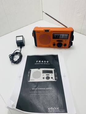 Fr-400 Ll Bean Eton Multi Radio Emergency Cell Phone Charger Flashlight Orange