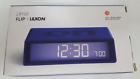 Lr130b6 Lexon Flip Lcd Alarm Clock Blue New