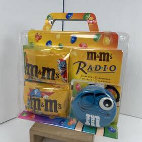 M&m 000159030533 M&ms Blue Character Radio With Headphones And Candy - European Release Very Rare