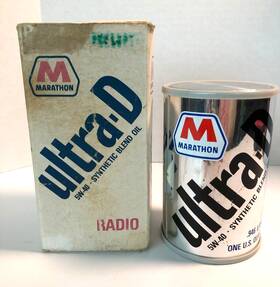 S8008f Mattel Vintage Marathon Ultra D 5w40 Oil Can Am Transistor Radio Works S8008f Mattel Vintage Marathon Ultra D 5w40 Oil Can Am Transistor Radio Works