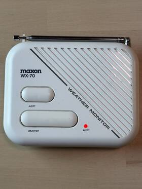 Maxon Wx-70 Noaa Universal Weather Monitor Ac 9v Battery Radio Alert Works