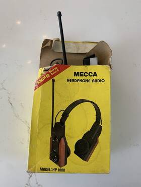 Hp-1000 Mecca Vintage International Am/fm Stereo Radio Headphones Tested / Works