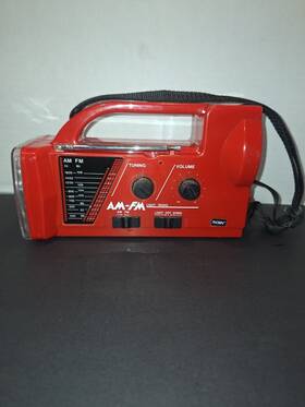 1050197 Meikai Vtg 80s Multipurpose Radio Am/fm Flashlight Siren Emergency Working