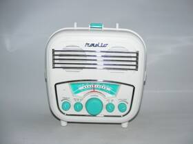 1005337 Merchsource Wanderlust Collective Portable Speaker And Radio Retro Am/fm Used With Batteries