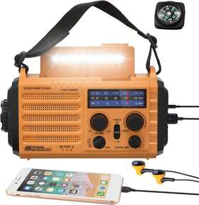 Mql-cr1009-y Mesqool 5000 Weather Radio Solar Hand Crank 5-way Power Emergency Yellow Mql-cr1009-y Mesqool 5000 Weather Radio Solar Hand Crank 5-way Power Emergency Yellow
