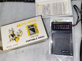 10-418 Midland Vintage Fm Am Portable Radio In Box Works Great