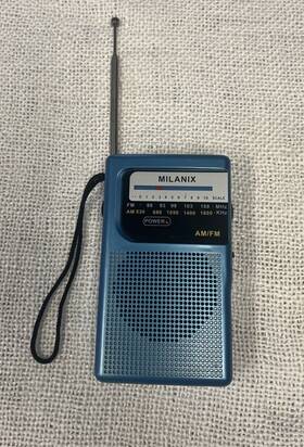 17753 Milanix Small Am/fm Radio Portable Battery Operated With Best Reception Tested