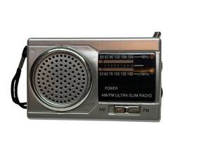 Mc001w Mini Am/fm Pocket Portable Radio Small Battery Operated Antenna Headphone