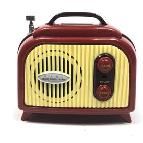 Modern Expressions 195602125159 Mini Retro Radio Fm Hi-fi Sound Auto Scan Small