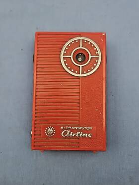 Montgomery Ward Gen-1127a Vtg Mcm Airline 6-transistor Portable Radio Am Band Tested Works