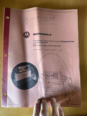 Motorola 68p849860-a Fm Transisterized Motorcycle Dispatcher Two-way Manual