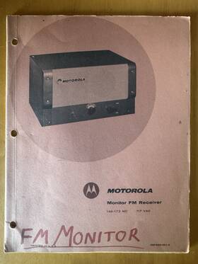 68p862450-e Motorola Fm Receiver Monitor Manual 146-172 Mc