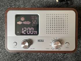 Kr5521a Nexa Am/fm Clock Radio With Indoor/outdoor Weather Forecast Used Tested