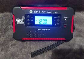 Wr400 Noaa 816982012395 Ambient Weather Alert Radio Flashlight 4 Way Power Source