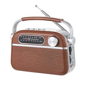Ongteed 614167531620 Portable Retro Am Fm Radio Bluetooth Speak Support Usb And Micro Sd Card Mp3