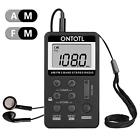Ontotl Am Fm Pocket Radio Personal Portable Mini Digital Tuning