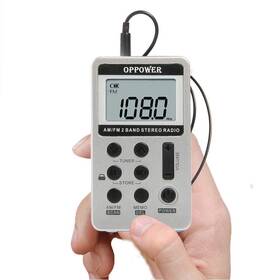 Opr-syj103b Oppower Am/fm Personal Portable Radio Pocket With Digital Tuning Lcd Display