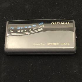 12-917 Optimus Sleek Vintage Am/fm Pocket Radio Tested And Working