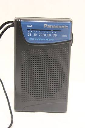 R-1105 Panasonic Am Portable Pocket Black Radio J43
