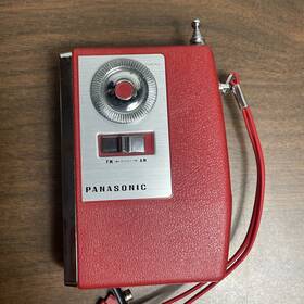 Rf-626 Panasonic Vintage Am/fm Red Transistor Radio Antenna And Strap Rare